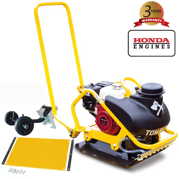 Tomahawk Power 5.5 HP Honda Vibratory Plate Compactor Tamper - TPC90H + TPC90H-WHEELS