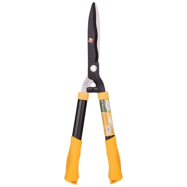 Landscapers Select Hedge Shear, Straight with Wave Curve Blade, 7 L Blade, Steel Blade, Steel Handle, 21 OAL - GH6111