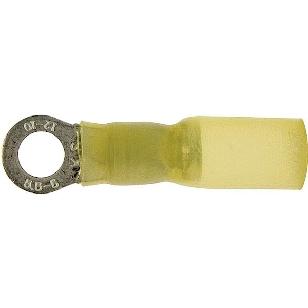 Terminal de Anillo Calterm, Cable de 12 a 10 AWG, Contacto de Cobre, Amarillo - 65723