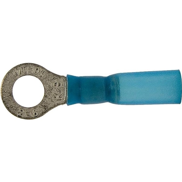 Terminal de anillo Calterm, cable de 16 a 14 AWG, contacto de cobre, azul - 65711