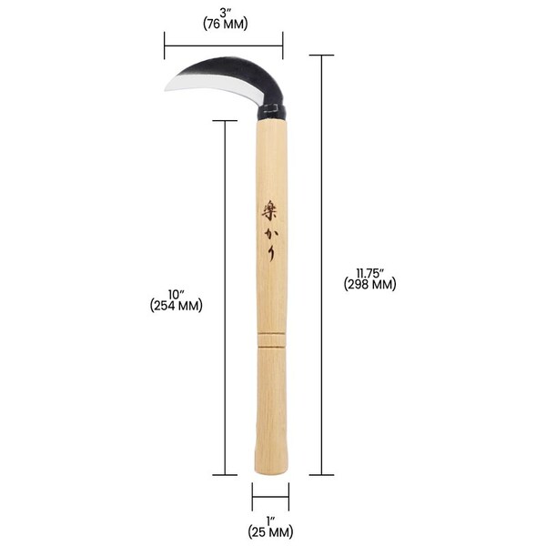 Zenport High Carbon Steel Japanese-style Weeding Sickle, 12PK - K210