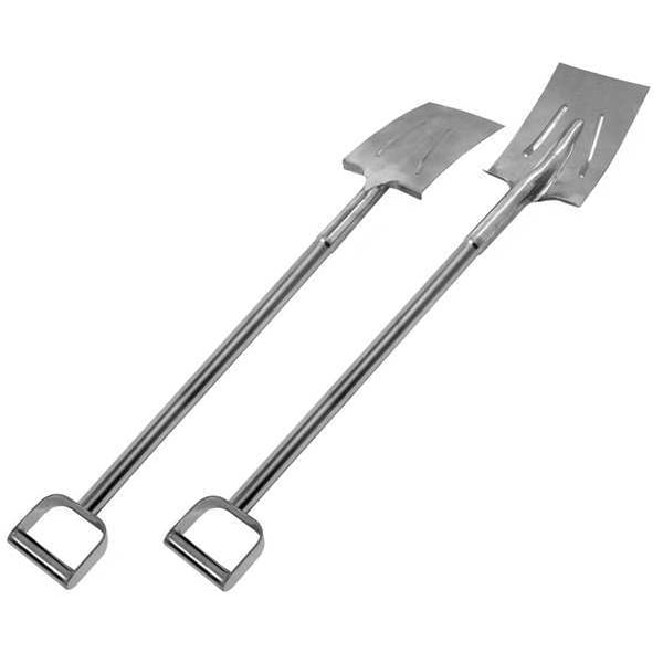 Sani-Lav Scoop Shovel, 304 Stainless Steel Blade, 30 in L Silver 304 Stainless Steel Handle - 267R
