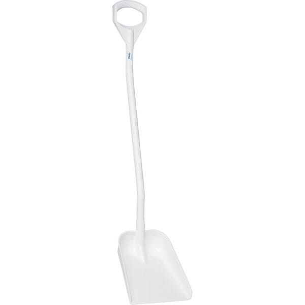 Remco Ergonomic Square Point Shovel, Polypropylene Blade, 50 in L, White - 56115