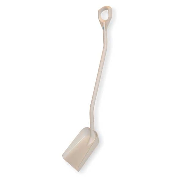 Remco Ergonomic Square Point Shovel, Polypropylene Blade, 50 in L, White - 56115