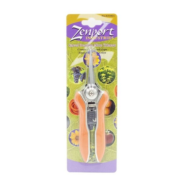 Zenport Micro-Trimmer Shear with Long Curved Twin Blade, 10PK - H350LC
