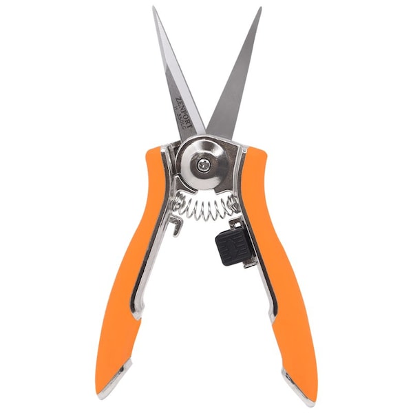 Zenport Micro-Trimmer Shear with Long Curved Twin Blade, 10PK - H350LC