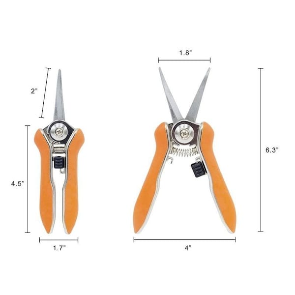 Zenport Micro-Trimmer Shear with Long Curved Twin Blade, 10PK - H350LC