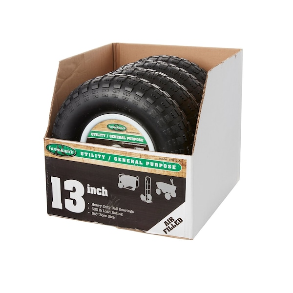 Tricam Farm and Ranch 6 in. D X 13 in. D 300 lb. cap. Centered Tire Rubber 1 pk - FR1035