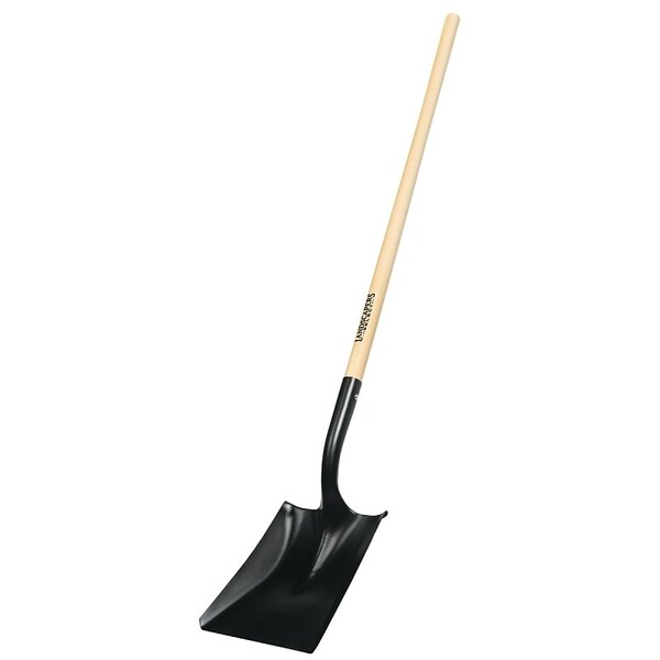 Landscapers Select Square Point Shovel, 45 in L Hardwood Handle - 34609 PCL-P