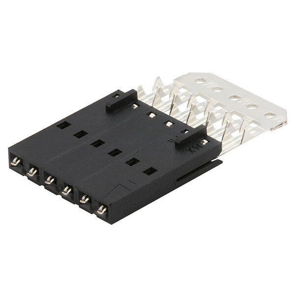 Conector FFC/FPC Molex, 16 contactos, 1 fila, macho, paso de 0.1 pulgadas, terminal de engarce, aislante negro - 15475160.