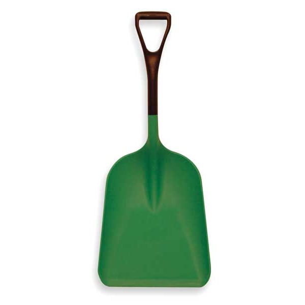Remco No. 4 Industrial Square Point Shovel, Plastic Blade, 17 in L, Black Polypropylene Handle - 6897SS