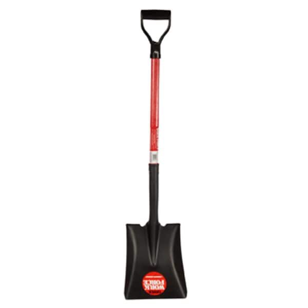 Emsco Group Workforce Square-Point Shovel D-Grip Handle- 28 in. - 1236-1
