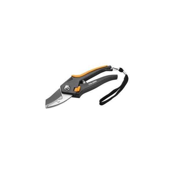 Tolsen Anvil Style Pruning Shear 8 Size: 8 65Mn Blade, Comfortable Plastic Handle - 31020