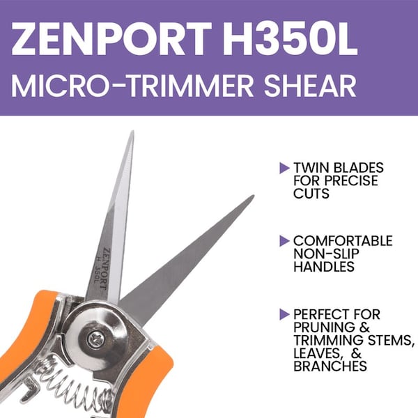 Zenport Micro-Trimmer Shear with Long Twin Blades, 3PK - H350L