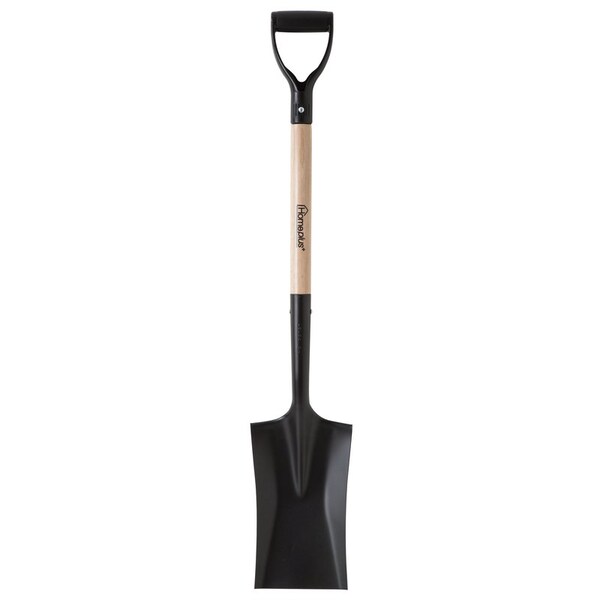 Home Plus+ 40.5 in. Steel Square Garden Spade Wood Handle - PES-P
