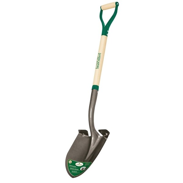 Landscapers Select Digging Shovel, Steel Blade, Steel Handle, D-Shaped Handle, 30 in L Handle - 34593
