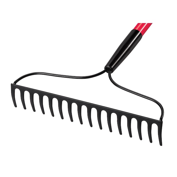 Truper Truper Tru-Tough 60.5 in. 16 Tine Steel Bow Rake Fiberglass Handle - R-16AM-FV