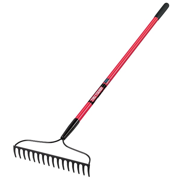 Truper Truper Tru-Tough 60.5 in. 16 Tine Steel Bow Rake Fiberglass Handle - R-16AM-FV