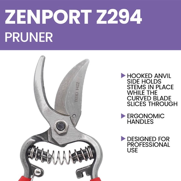 Zenport Forged Bypass Pruner, 8-Inch, 12PK - Z294