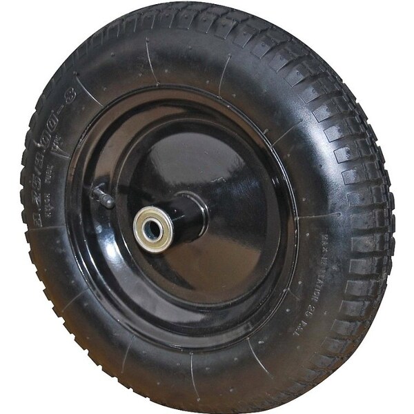 Prosource Wheelbarrow Wheel with Tube, 210 lb Max Load, 13 in Dia Tire - PR1306