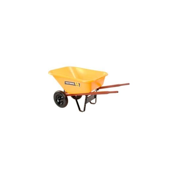 True Temper Ames RP810 8 Cubic Foot Poly Wheelbarrow With Dual Wheels - RP810