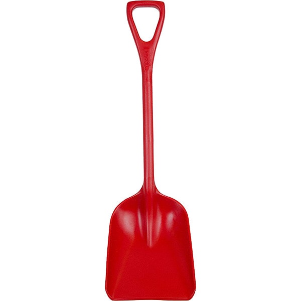 Remco Hygienic Square Point Shovel, Polypropylene Blade, 23 1/2 in L, Red - 69814
