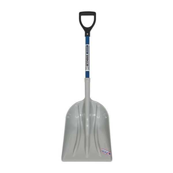 Seymour Midwest No. 12 12 ga Grain Scoop, Plastic Blade, 27 in L, Blue, Fiberglass Handle - 49010GRA