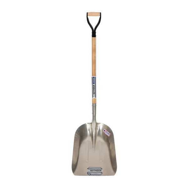 Seymour Midwest Grain Scoop, #14 Blade, Aluminum Blade, 29 in L Natural Hardwood Handle - 49270