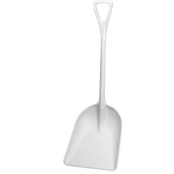 Remco Hygienic Square Point Shovel, Polypropylene Blade, 37-1/2 in L, White - 6981MD5