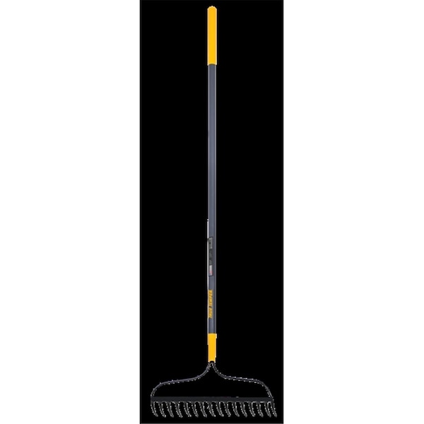 Grandoldgarden 16Tine Welded Bow Rake with Fiberglass Handle - GR86086