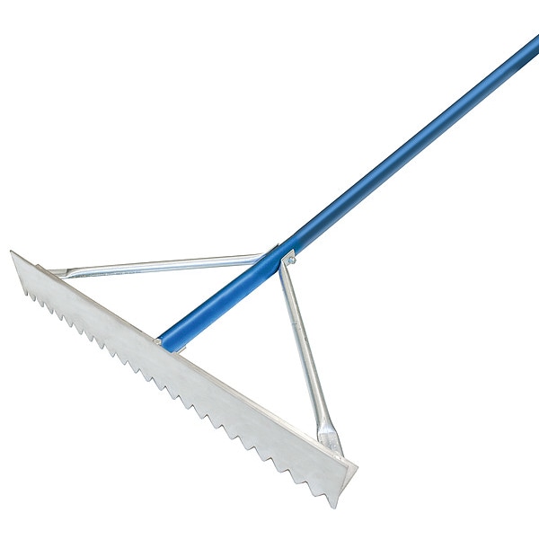 Kraft Tool Asphalt Rake, Magnesium, 37 Tines, 7 ft. - GG626