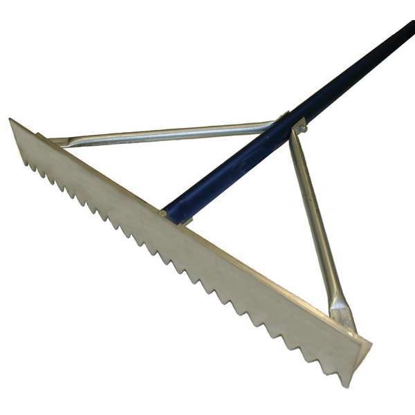 Kraft Tool Asphalt Rake, Magnesium, 37 Tines, 7 ft. - GG626