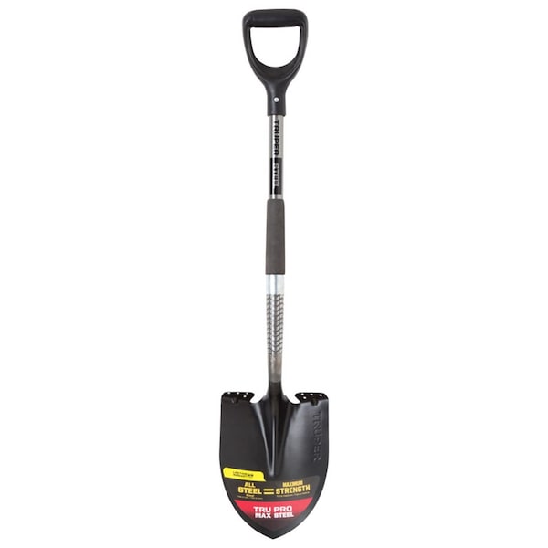 Truper Truper Tru Pro 40 in. Steel Round Digging Shovel Steel Handle - PRY-ST