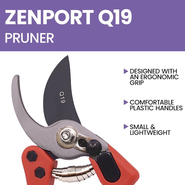 Zenport Euro-Pro Small Horticulture Pruner, 7.75-Inch, 10PK - Q19