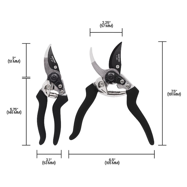 Zenport Heavy Duty Bypass Pruner, 8-Inch, 10PK - Z201