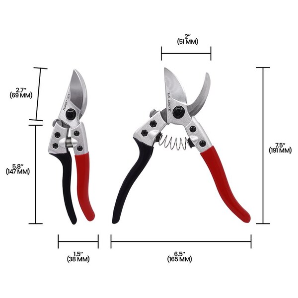 Zenport Q Series V8 Professional Chrome-plated Pruner, 3PK - QV8
