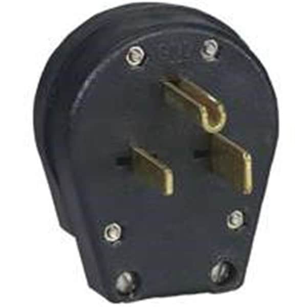 Eaton Wiring Devices Cooper Wiring S42-SP Enchufe con tierra negro de ángulo recto de 3 cables - 6409478