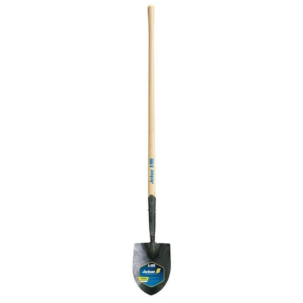 Jackson Professional Tools 56 in L Irrigation Scoop Shovel, Steel, Natural Wood Handle - 1259100