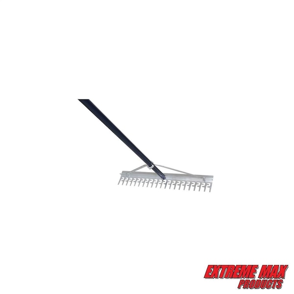 Extreme Max Extreme Max 3005.4233 24" Commercial-Grade Screening Rake for Beach and Lawn Care with 66" Handle - 3005.4233