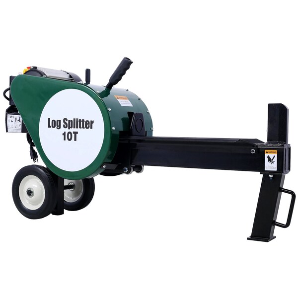 Edendirect 10 Ton Electric Log Splitter - 2HP, 16A, Double Flywheel, Portable Firewood Splitting Machine - ED-W465119827