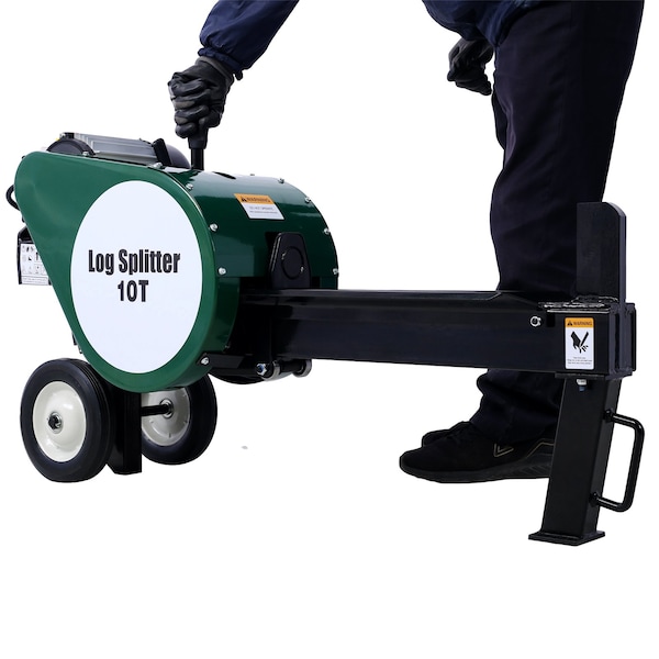 Edendirect 10 Ton Electric Log Splitter - 2HP, 16A, Double Flywheel, Portable Firewood Splitting Machine - ED-W465119827