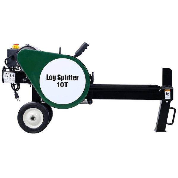 Edendirect 10 Ton Electric Log Splitter - 2HP, 16A, Double Flywheel, Portable Firewood Splitting Machine - ED-W465119827