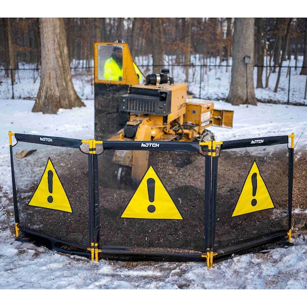 Notch Tri Guard II Heavy-Duty 3-Section Debris Containment Mesh Barrier - 100075