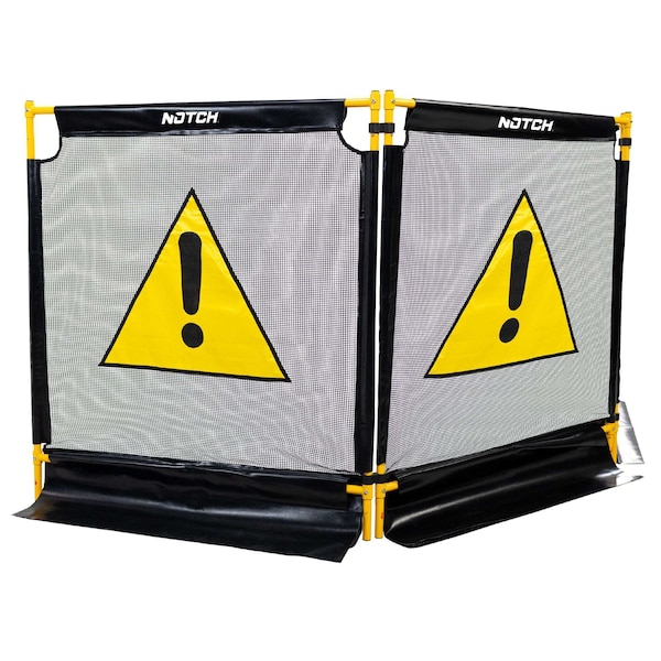 Notch Tri Guard II Heavy-Duty 3-Section Debris Containment Mesh Barrier - 100075