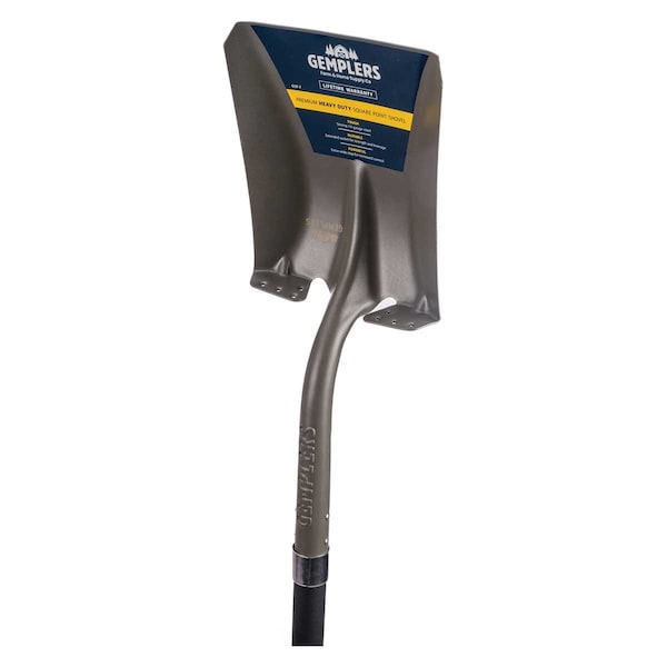Gemplers Square Point Shovel with Extended Socket, Fiberglass Handle - TS007G