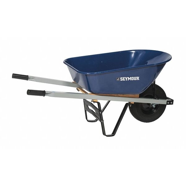 Seymour Midwest Wheelb.arrow, 6CuFt, Steel, FlatFree - 85724