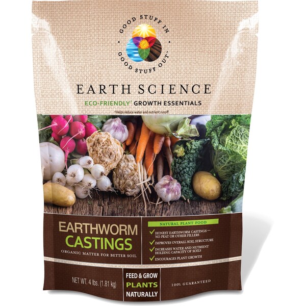 Earth Science Earth Science Growth Essentials Organic Earthworm Castings 4 lb - 12130-6