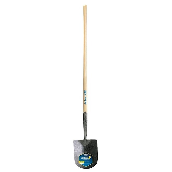 Jackson Caprock Irrigation Shovel, 9 in W Blade, Steel Blade, Hardwood Handle, Straight Handle, 47 in L Handle - 1272800