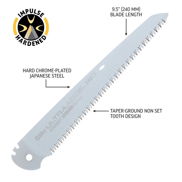 Silky Saws Silky Blade ULTRA ACCEL Straight 240mm Large Teeth - 445-24