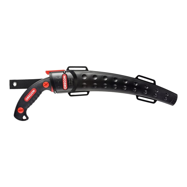 Oregon 13" Curved Premium Steel Blade Arborist Pruning/Cutting Hand Saw Tool with Scabbard Safety Sheath - 600136